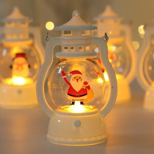 Christmas Night Light Indoor Wind Lantern Gift Decoration New Flat Interior View Christmas Window Decoration Scene Layout