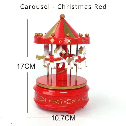 Christmas Decoration Ornaments Carousel Octave Box Music Box Birthday Gifts for Kids New Year Decorations Home Decor