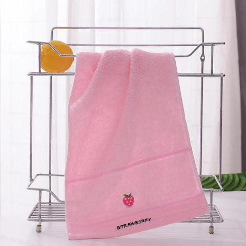 Soft Cotton Baby Bath Towel Cartoon Fruit Face Towel Newborn Infant Kids Soft Absorbent Washcloth Children Shower Towels 50x25cm