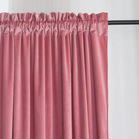 Velvet Curtains 2 Panels Set, Block Light Thermal Insulated Velour Rod Pocket Drapes for Bedroom and Living Room