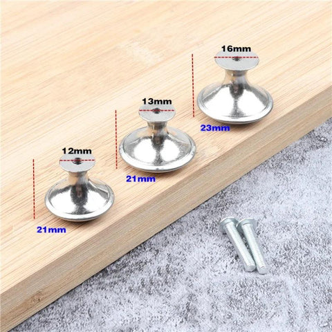 Kitchen Cabinet Knobs Round Silver Sphere Cabinet Door Knob with 1 Screw Modern Drawer Knob Hardware Solid for Kitchen Cupboard