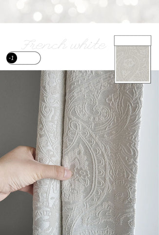 New Cotton Linen Paisley Jacquard Thickening Blackout Curtains for Living Room Bedroom Finished Custom Home Decoration