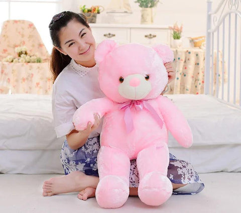 32-75CM Luminous Creative Light Up LED Teddy Bear Stuffed Animal Plush Toy Colorful Glowing Teddy Bear Christmas Gift for Kid