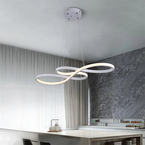 Modern Pendant Light With Remote Dimmabl Decor Living Room Chandeliers Led Simple Luminaire Dimming Kitchen Florarium Fixtures