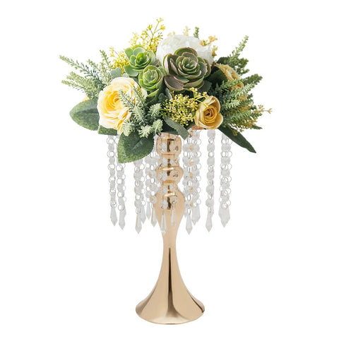 10pcs Metal Flower Stands Flower Holder Vases 35cm Height for Wedding Party Reception Dining Room Tables Centerpiece Decor