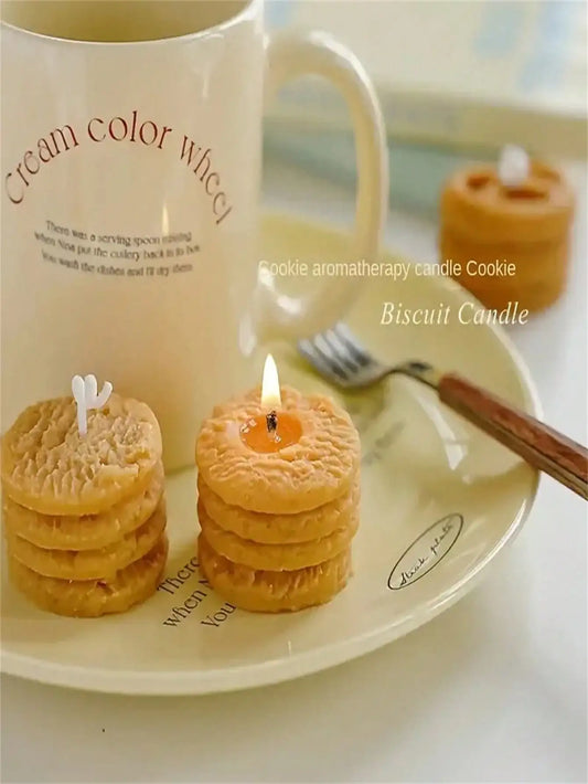 Four cookies aromatherapy candles wholesale Aromatherapy gift box with gift creative candle ins style gift modeling wax