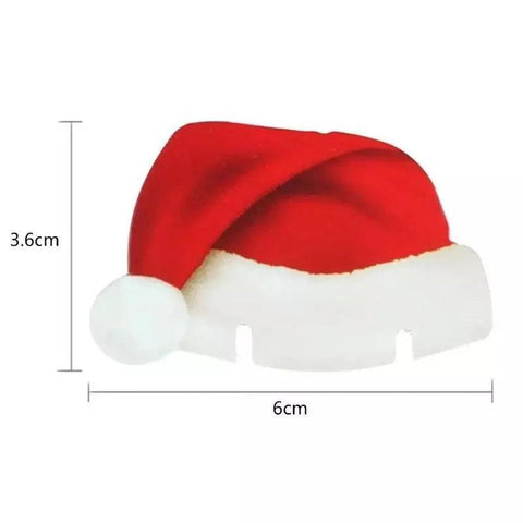 10/20/30PCS Christmas Cup Card Santa Hat Wine Glass Decor Ornaments Navidad Noel New Year Gift Christmas Decorations