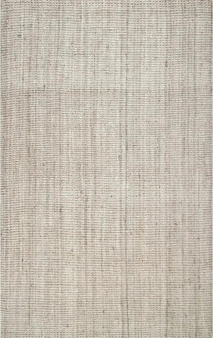 nuLOOM Ashli Solid Farmhouse Jute Area Rug, 8x10, Off-white