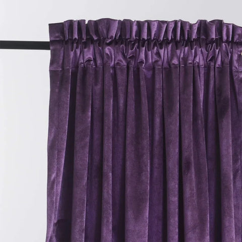 Velvet Curtains 2 Panels Set, Block Light Thermal Insulated Velour Rod Pocket Drapes for Bedroom and Living Room