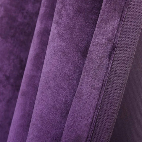 Velvet Curtains 2 Panels Set, Block Light Thermal Insulated Velour Rod Pocket Drapes for Bedroom and Living Room