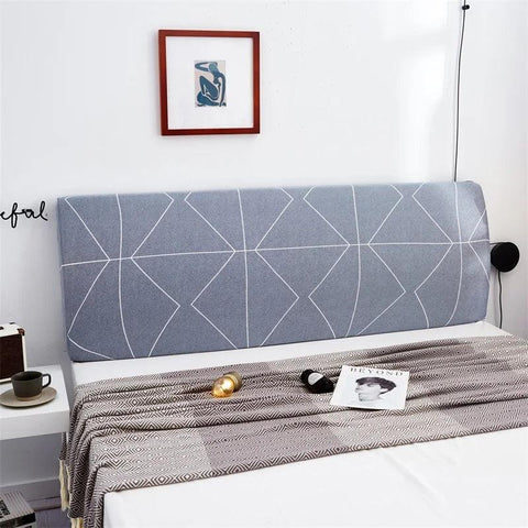 Geometric Headboard Cover Nordic Style Elastic Soft Comfortable Polyester Fabric Bed Head Cover Dust Proof Protector Decoration