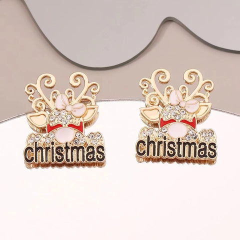 Sweet Christmas Gingerbread Man Earrings 2024 New Year Gifts