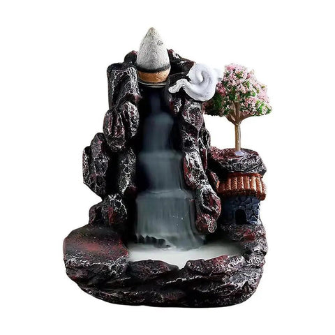 Waterfall Backflow Incense Burner Resin Backflow Incense Burner Candle Innovative Tower Incense Aromatherapy For Home Decoration