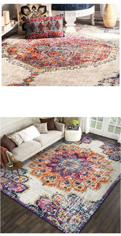 Retro Ethnic Carpets for Living Room Large Area Rugs Home Decor Hallway Boho Carpet Moroccan Bedroom Beside Floor Mat Luxury