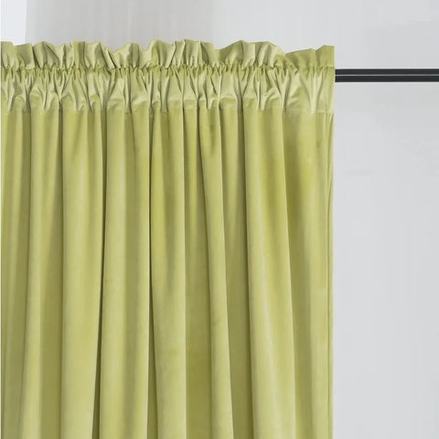 Velvet Curtains 2 Panels Set, Block Light Thermal Insulated Velour Rod Pocket Drapes for Bedroom and Living Room