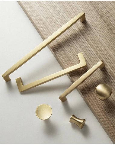 Nordic Solid Brass Cabinet Handle Furniture Pulls Kitchen Handle Drawer Handles Accesorio Muebles Accesorio Cupboard Handle