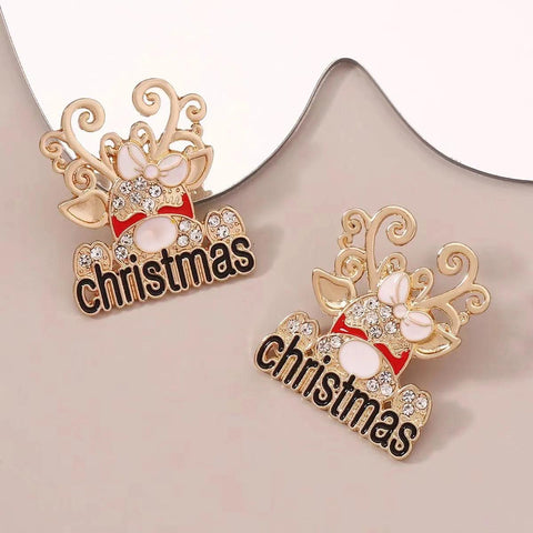 Sweet Christmas Gingerbread Man Earrings 2024 New Year Gifts