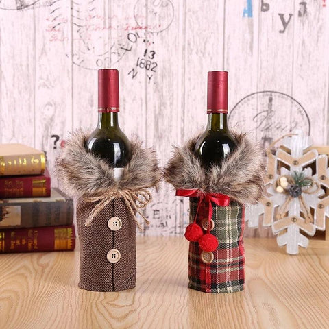 Christmas Wine Bottle Cover Merry Christmas Decoration For Home  Christmas Ornaments Decor Happy New Year 2025 Navid Noel