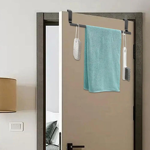 Over The Door Towel Rack Innovative Bath Towel Bar Bathroom Towel Holder Hand Towel Bar Adjustable Multi-functional Bathroom