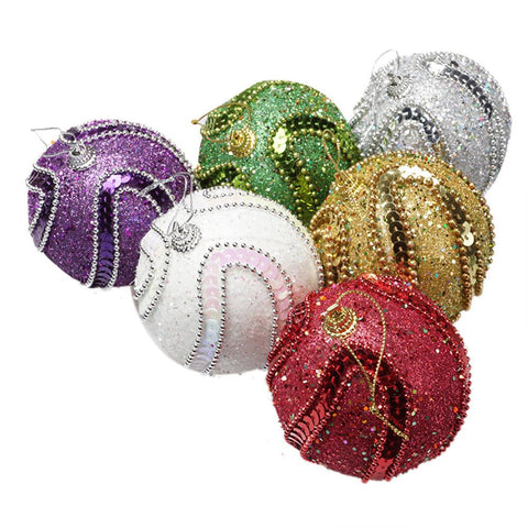 Sequins Ball Christmas Supplies Rhinestone Glitter Baubles Balls Xmas Tree Decor Ornament Christmas Decorations