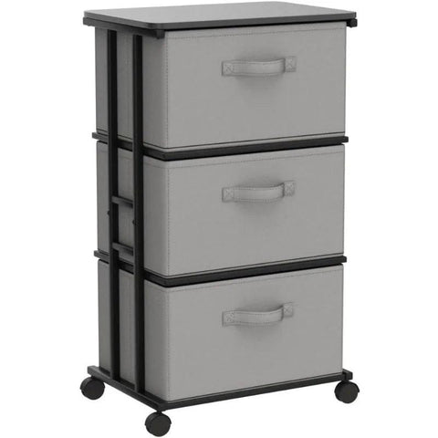 Dresser Storage with 3 Drawers, Fabric Dresser Tower, Vertical Storage Unit for Bedroom, Closet, Office