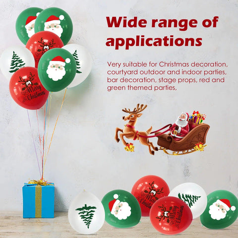 Latex Balloons Christmas Decoration Christmas Tree Santa Printed Balloons New Year Xmas for Home  Deco