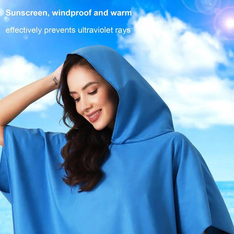 Beach Changing Poncho Adult Quick-Drying Bathrobe Poncho For Beach Uniform Size Design Adult Changing Robe For Fitness