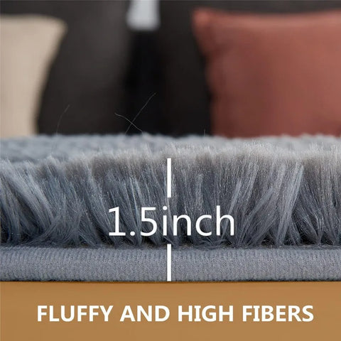 Rugs , Area Rug,  Clearance Navy Blue Laundry Room Rug, Large Throw for Playroom Room- Soft, Fluffy, Shaggy Carpets