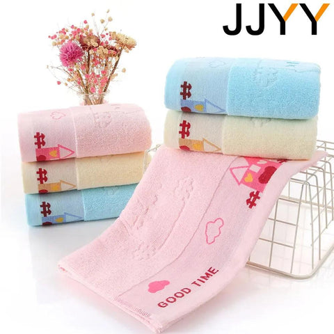 2 Styles of Pure Cotton Children’s Towel 25*50 Soft and Absorbent Baby Children’s Student Face Wash Towel