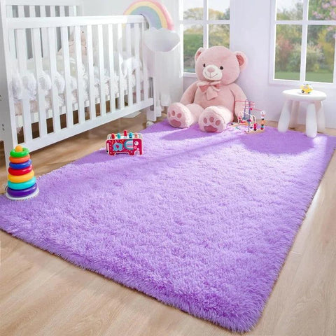 Large Area Rugs for Living Room Bedroom, Fluffy Kids Room Plush Shaggy Nursery Rug Furry Throw Carpets for Boys Girls