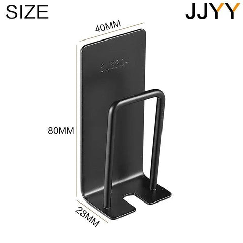 JJYY Toothbrush Holder Cup Holder Creative Traceless Stand Rack Toothbrush Holder Stainless Steel Bathroom Accessories