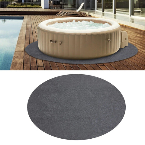 79In Felt Pe Bathroom Anti-slip Mat Round Bathtub Soft Shower Mat Absorbent Foldable for Spa Tubs, Inflatable Hot Tubs Yoga