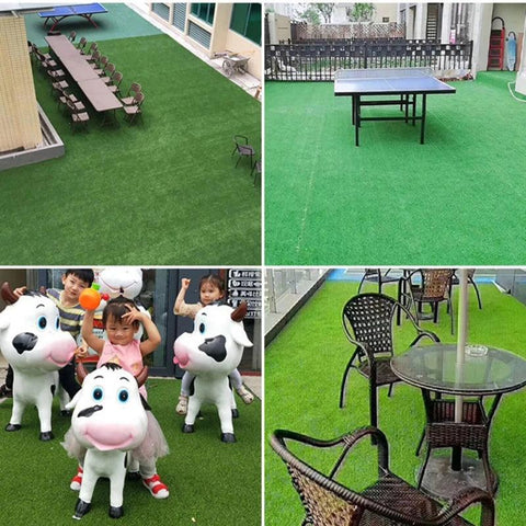 Realistic Grass Rug Indoor Outdoor Grass Mat Artificial Grass Turf Fake Grass for Garden Lawn Landscape Balcony DecorationS