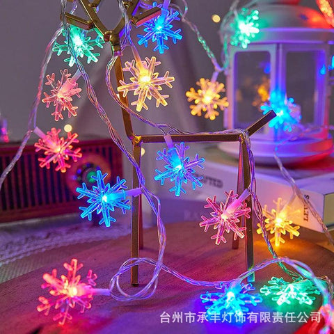 1/3/6M LED Snowflake Fairy Lights Battery/USB Power Copper Wire Garland Light New Year Garden Wedding Living Room Decoration