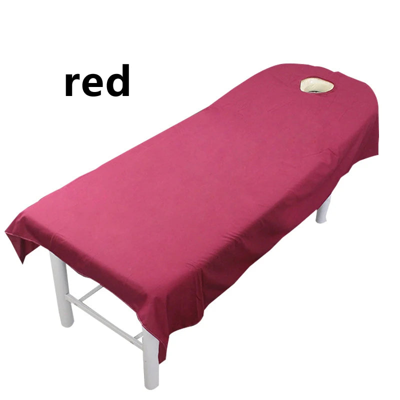 Beauty Pink Massage Bed Fitted Sheets Massage Treatment Soft Sheets Spa SPA Bed Table Cover Sheets with Hole