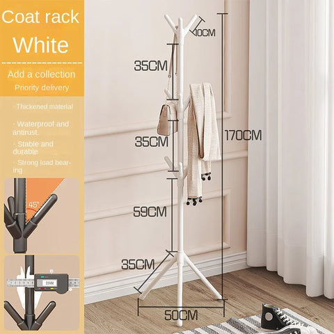 Multi Hook Coat Racks Easy To Move Clothes Rack Home Living Room Indoor Floor Standing Storage Clothing Coat Racks