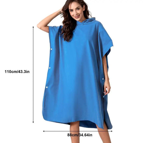 Beach Changing Poncho Adult Quick-Drying Bathrobe Poncho For Beach Uniform Size Design Adult Changing Robe For Fitness