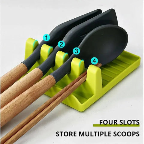 1Pcspatula Rack Pot Lid Rack Shelves Counter Top Shovel Spoon Shelf Soup Spoon Pad Put Soup Spoon Chopsticks Holder