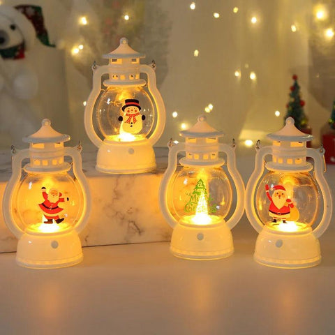 Christmas Night Light Indoor Wind Lantern Gift Decoration New Flat Interior View Christmas Window Decoration Scene Layout