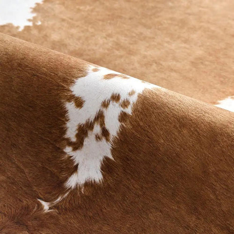 NOAHAS Cow Rug Cowhide Carpet Cow Print Rug for Bedroom Living Room Cute Animal Printed Carpet Faux Cowhide Rugs for Home Decor