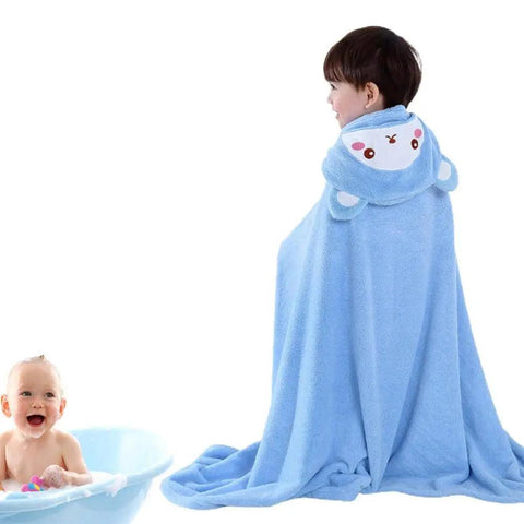 Cartoon Animal Baby Hooded Towels Fluffy Cuddly Blanket Bathrobe Ultra Absorbent Bath Towel With Ears For Babies Bathing