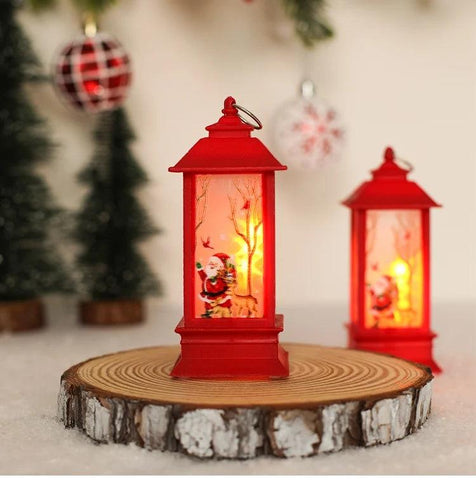 Christmas Telephone Booth Shaped Night Light Xmas Led Lantern Christmas Decoration 2024 for Home Navidad Noel Gift New Year 2025