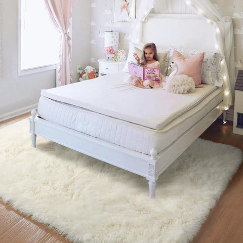 Fluffy Rugs for Bedroom Fuzzy Area Rugs for Living Room Soft Kids Carpet Non Slip Rugs for Hardwood Floors Room Decor