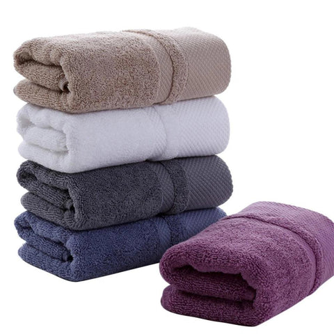 Solid Color Cotton Super Absorbent Hand Towel Face Hand Towel Thicken Soft Bathroom Hand Towels Home Hotel Supplies 34x75cm