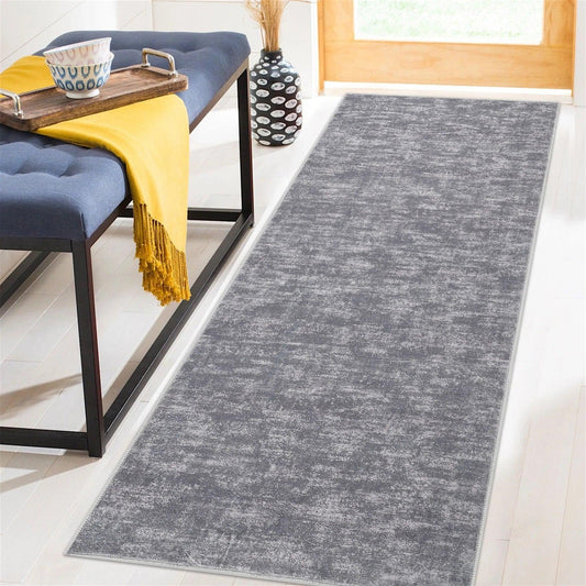 Long Hallway Runner Rug 2x8ft Modern Solid Rug Indoor Accent Rug Entryway Runner Mat Machine Washable Rug for Living Room