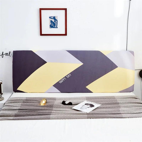 Geometric Headboard Cover Nordic Style Elastic Soft Comfortable Polyester Fabric Bed Head Cover Dust Proof Protector Decoration