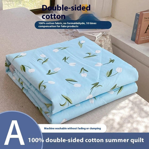 Summer Thin Quilt Comforter Soft Air conditioning Four-season Quilt Duvet Blanket Bed Blanket Bed Silky Comforter Lightweight