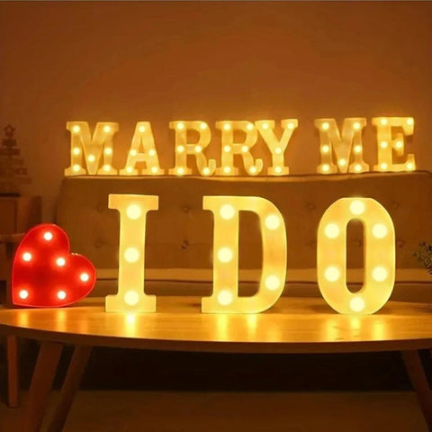 Number Letter Lamp Luminous Alphabet LED Lights Decororation Night Light for Home Wedding Birthday Christmas Party Decoration