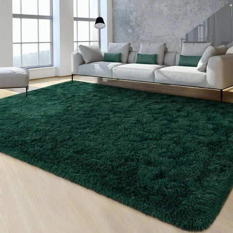 Feet Large Area Rugs, Tie-Dyed Light Grey Shaggy Rug Fluffy Throw Carpets, Ultra Soft Plush Modern Indoor Fuzzy Rugs