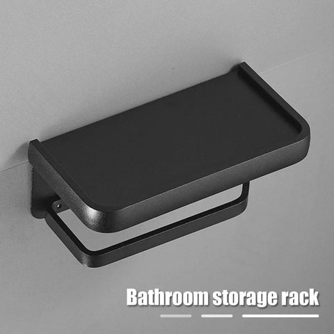 Toilet Paper Holder Wall-Mounted Rustproof Space Aluminum Toilet Roll Shelf Phone Stand for Home Bathroom Accessories NEW